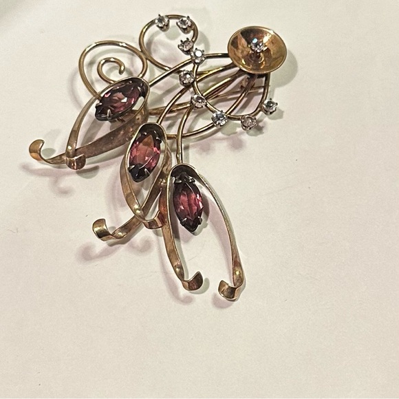 Large 1940s goldfilled brooch - Picture 2 of 7